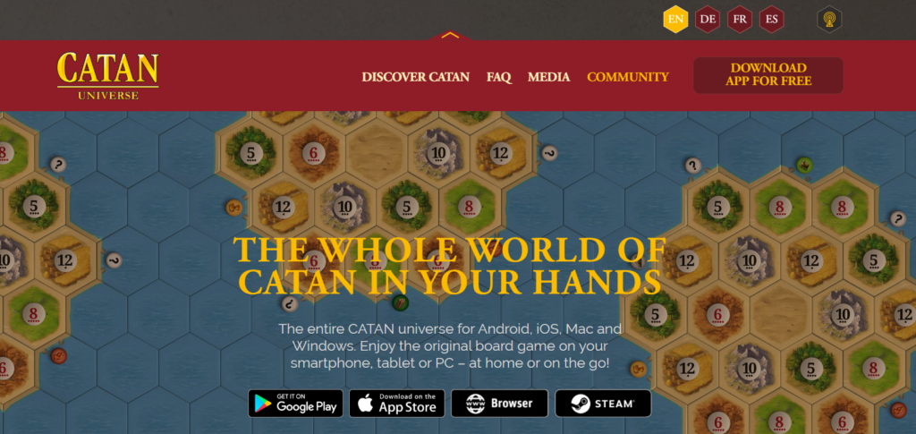 カタンユニバース　利用方法の選択